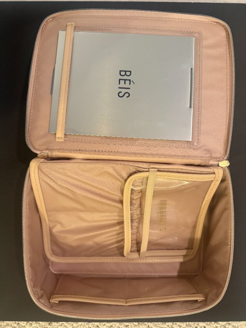 BEIS Cosmetic Case Beige NWOT - Picture 2 of 5